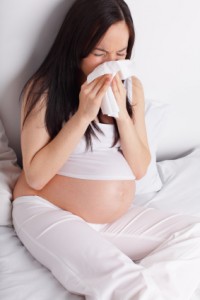 Pregnant woman illness pregnancy rhinitis