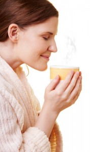 Inhaling the steam from a hot mug of herbal tea can help your sinuses. 